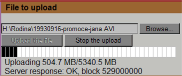 Demo image of Upload progressbar.