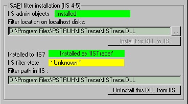 IISTracer is installed to IIS, but not loaded